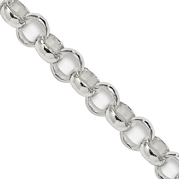 3mm Sterling Silver Solid Rolo Chain Necklace 26 Inch
